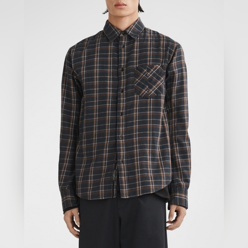 Rag & Bone Yokohama Plaid Shirt in Black